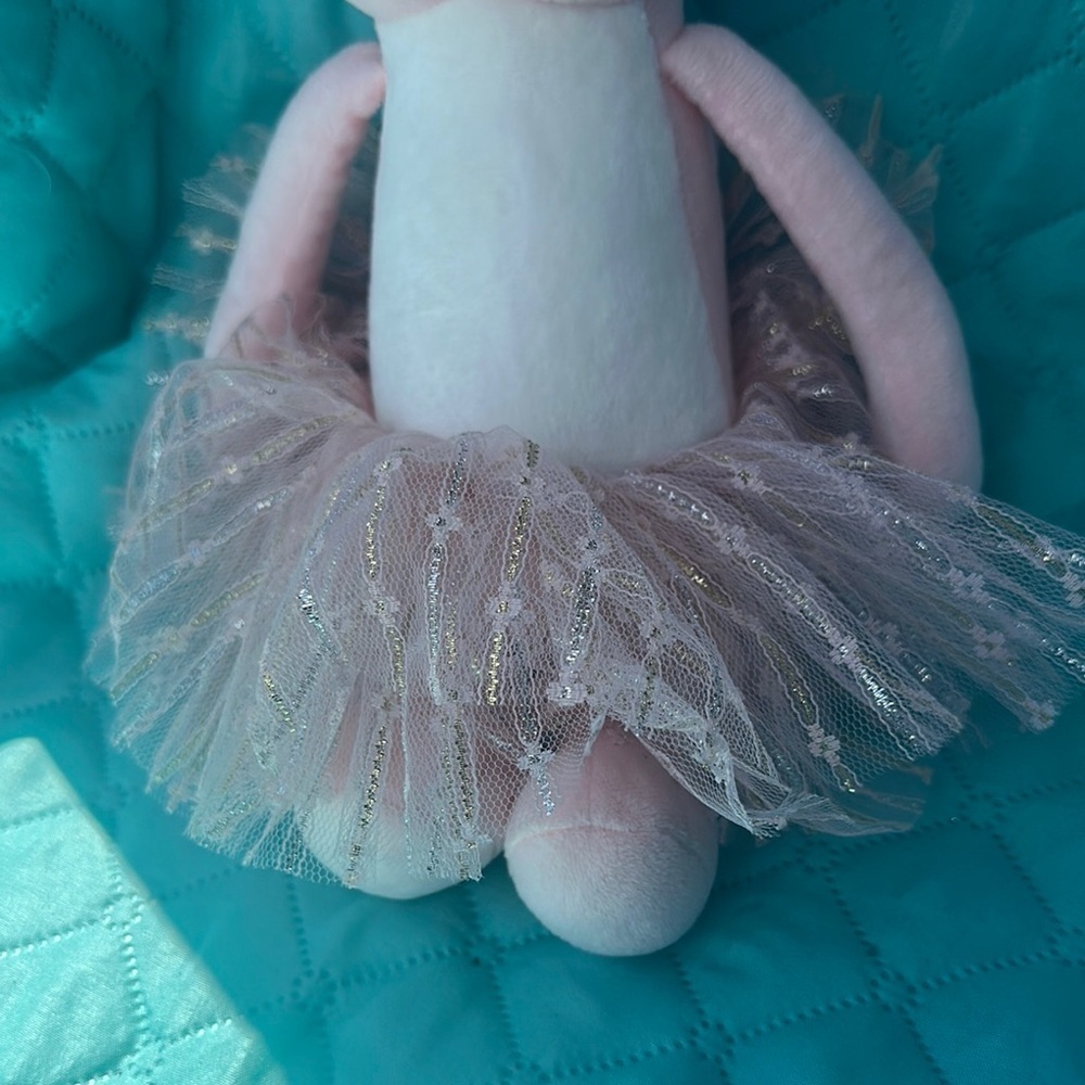 Pink and White Stuffed Mouse with Tutu - Picture 2 of 7